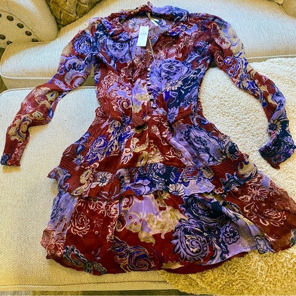 MARAIS PRINTED CHIFFON MINI DRESS - Picture 8 of 13